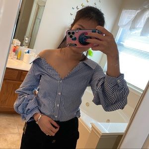 Zara off the shoulder top